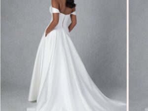 Ubrugt klassisk brudekjole str 36