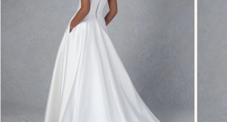 Ubrugt klassisk brudekjole str 36